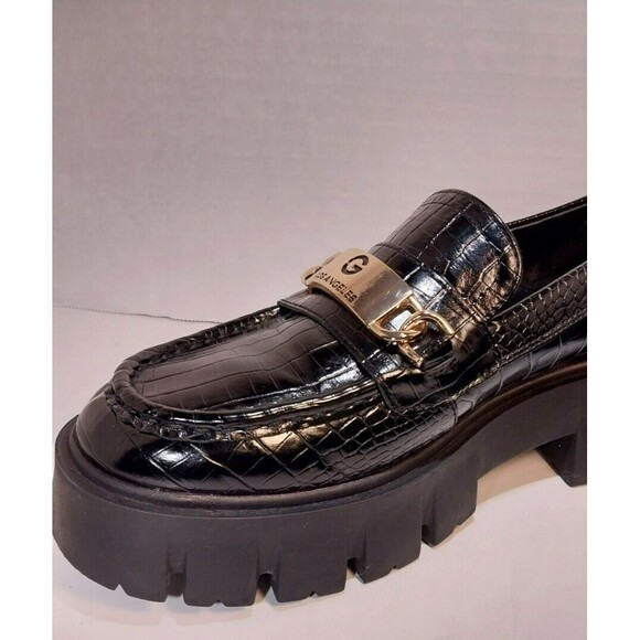 GBG Los Angeles Collie Women's Size 8M Chunky Lug Sole Croc Look Loafer - Picture 11 of 15